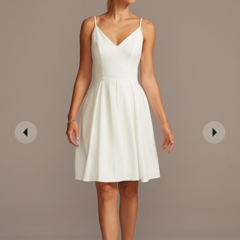 DB Studio Spaghetti Strap Stretch Crepe Fit-and-Flare Dress